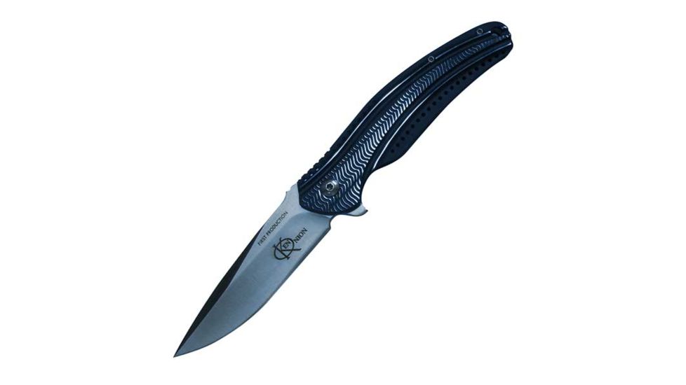 CRKT Onion Ripple, Blue Stainless Steel Handle, Plain CRK405BXP
