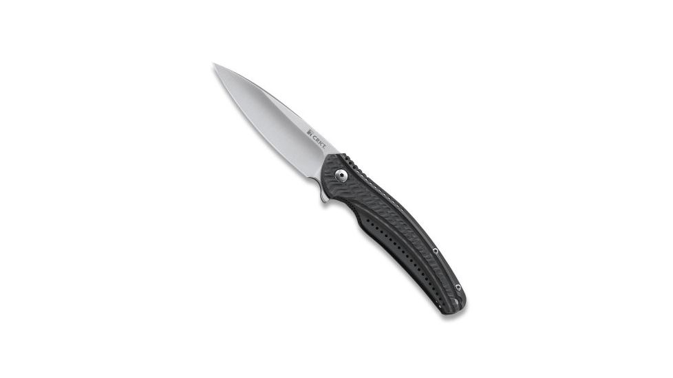 CRKT Onion Ripple EDC Folding Knife, 2.78in Stainless Steel Blade and Gray Handle K401GXP