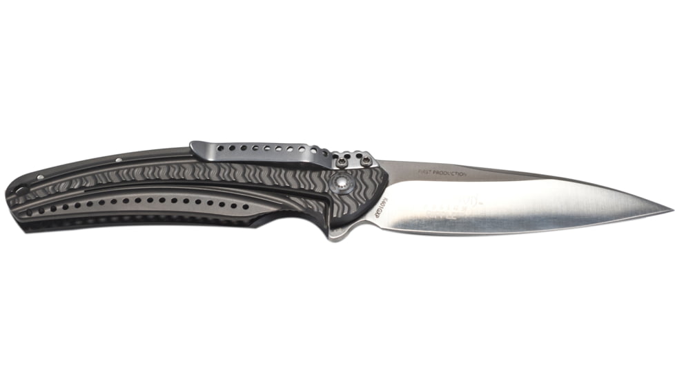 CRKT Onion Ripple EDC Folding Knife, 2.78in Stainless Steel Blade and Gray Handle K401GXP