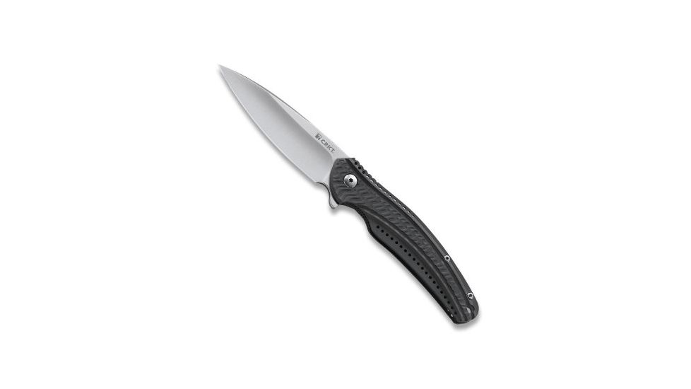 CRKT Onion Ripple EDC Folding Knife, 2.78in Stainless Steel Blade and Gray Handle K401GXP
