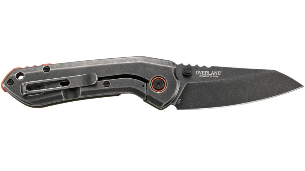 CRKT Overland Folding Knife, 3in, D2 Tool Steel Blade, Drop Point Blade, OD Green Micarta Handle, 6280