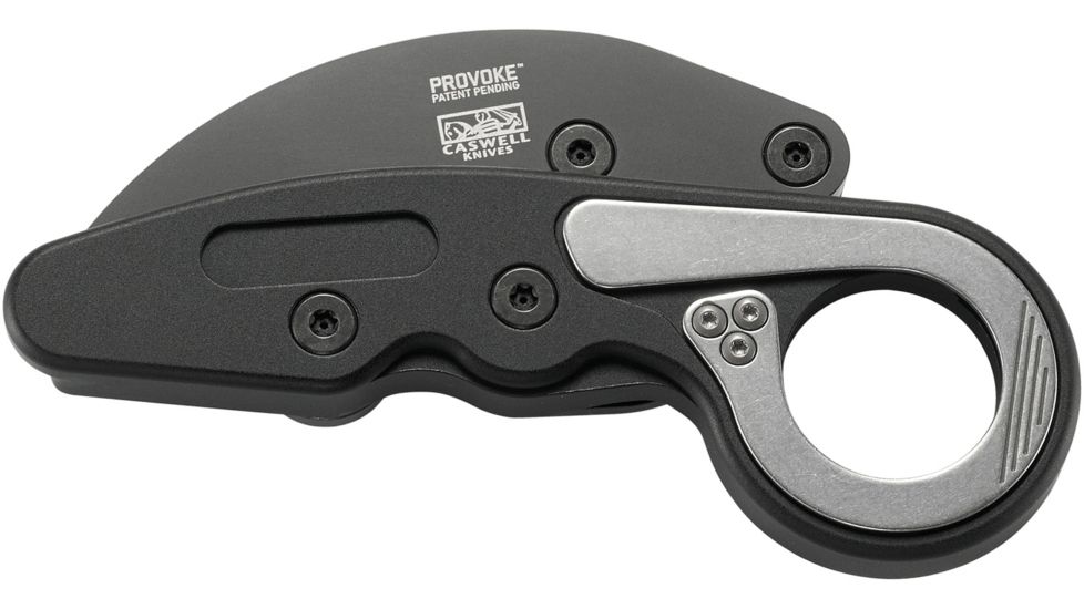 CRKT Provoke by Joe Caswell, Folding Karambit Knife, Kinematic Technology, 2.41 inch D2 Steel Blade, 6061 T6 Aluminum Handle, Black, 4040