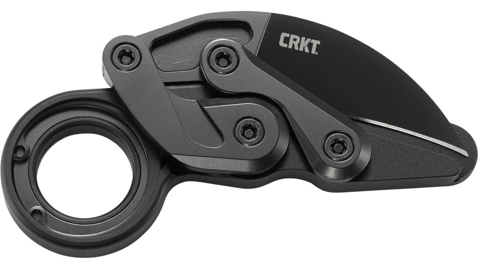 CRKT Provoke by Joe Caswell, Folding Karambit Knife, Kinematic Technology, 2.41 inch D2 Steel Blade, 6061 T6 Aluminum Handle, Black, 4040