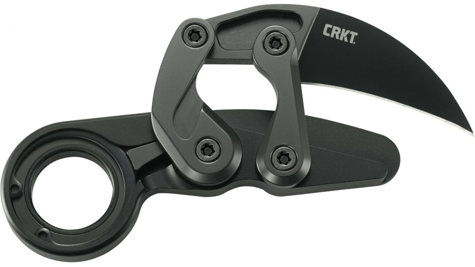 CRKT Provoke by Joe Caswell, Folding Karambit Knife, Kinematic Technology, 2.41 inch D2 Steel Blade, 6061 T6 Aluminum Handle, Black, 4040