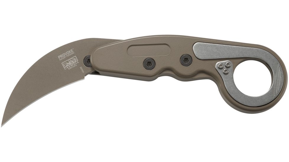 CRKT Provoke - Earth, Designed By Joe Caswell in Newbury Park, Folding Knife W/Kinematic, 2.4in, Plain Edge, Titanium Nitride Finish, T6 Aluminum Handle, 4040E