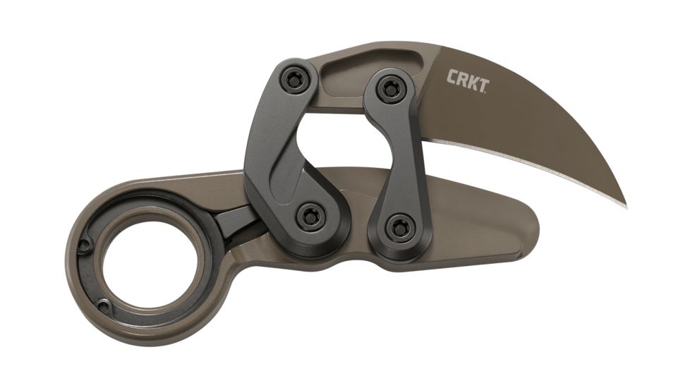 CRKT Provoke - Earth, Designed By Joe Caswell in Newbury Park, Folding Knife W/Kinematic, 2.4in, Plain Edge, Titanium Nitride Finish, T6 Aluminum Handle, 4040E