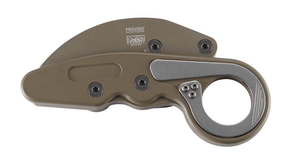 CRKT Provoke - Earth, Designed By Joe Caswell in Newbury Park, Folding Knife W/Kinematic, 2.4in, Plain Edge, Titanium Nitride Finish, T6 Aluminum Handle, 4040E