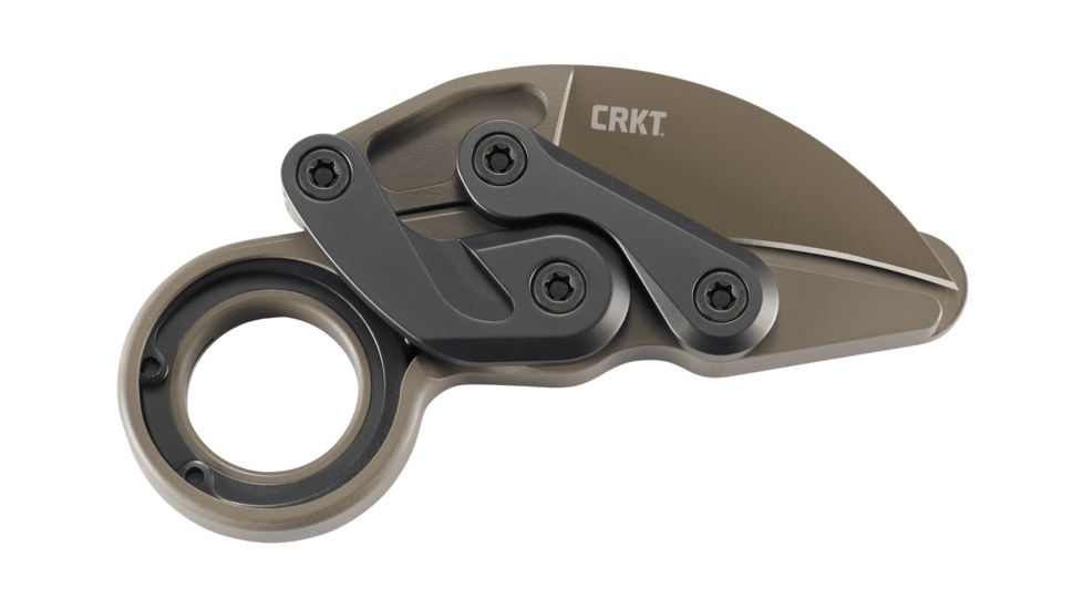 CRKT Provoke - Earth, Designed By Joe Caswell in Newbury Park, Folding Knife W/Kinematic, 2.4in, Plain Edge, Titanium Nitride Finish, T6 Aluminum Handle, 4040E
