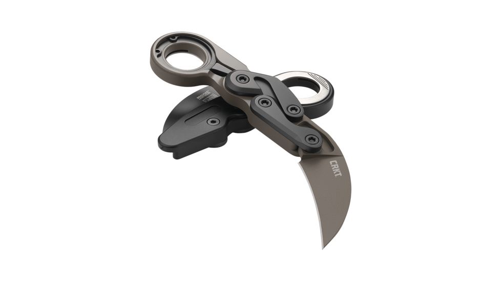 CRKT Provoke - Earth, Designed By Joe Caswell in Newbury Park, Folding Knife W/Kinematic, 2.4in, Plain Edge, Titanium Nitride Finish, T6 Aluminum Handle, 4040E