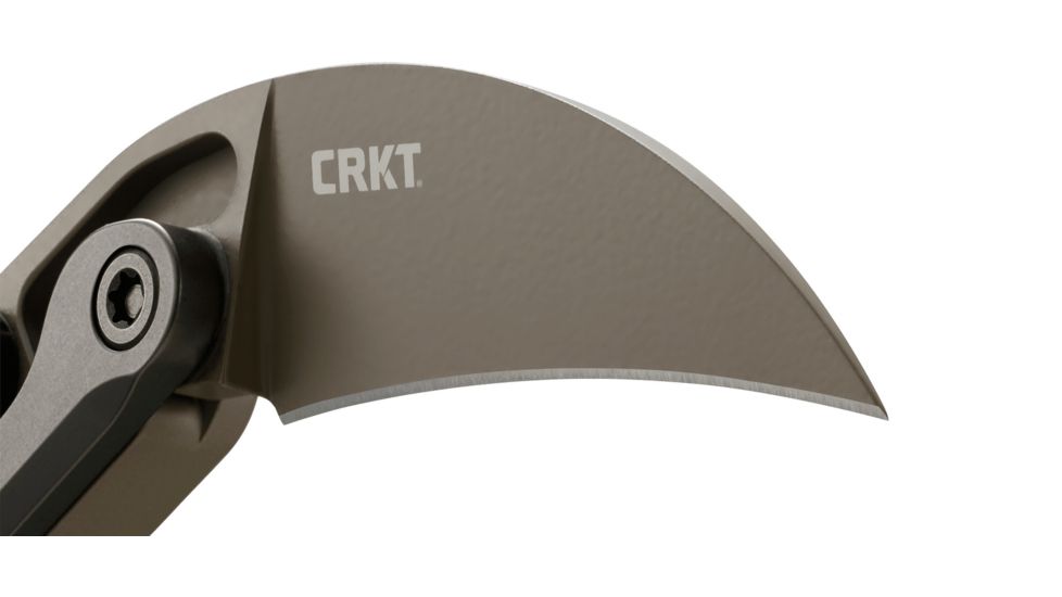 CRKT Provoke - Earth, Designed By Joe Caswell in Newbury Park, Folding Knife W/Kinematic, 2.4in, Plain Edge, Titanium Nitride Finish, T6 Aluminum Handle, 4040E