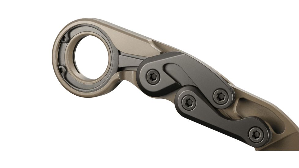 CRKT Provoke - Earth, Designed By Joe Caswell in Newbury Park, Folding Knife W/Kinematic, 2.4in, Plain Edge, Titanium Nitride Finish, T6 Aluminum Handle, 4040E