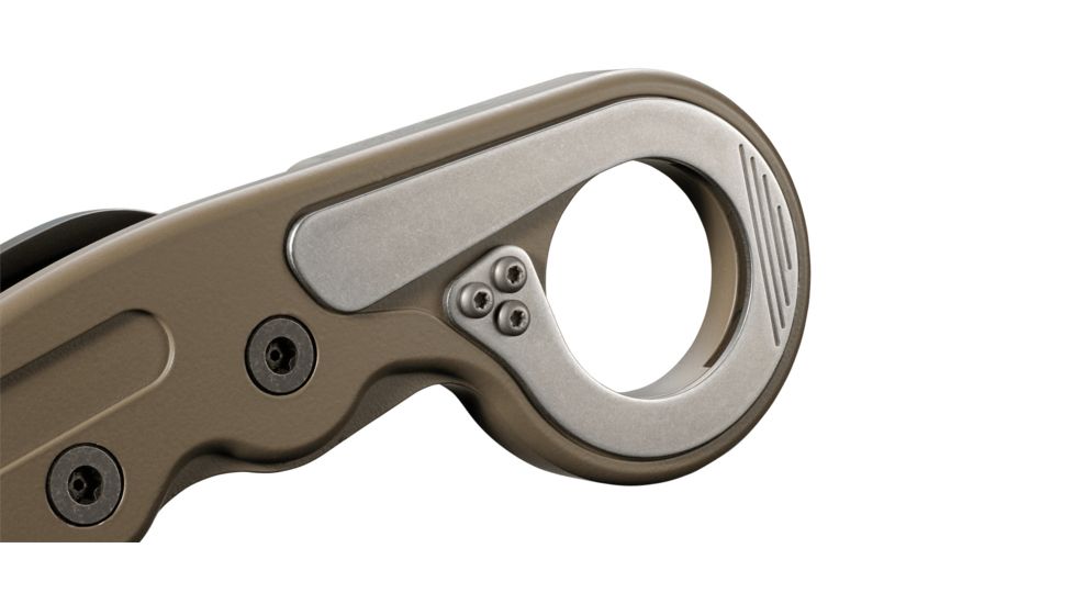 CRKT Provoke - Earth, Designed By Joe Caswell in Newbury Park, Folding Knife W/Kinematic, 2.4in, Plain Edge, Titanium Nitride Finish, T6 Aluminum Handle, 4040E