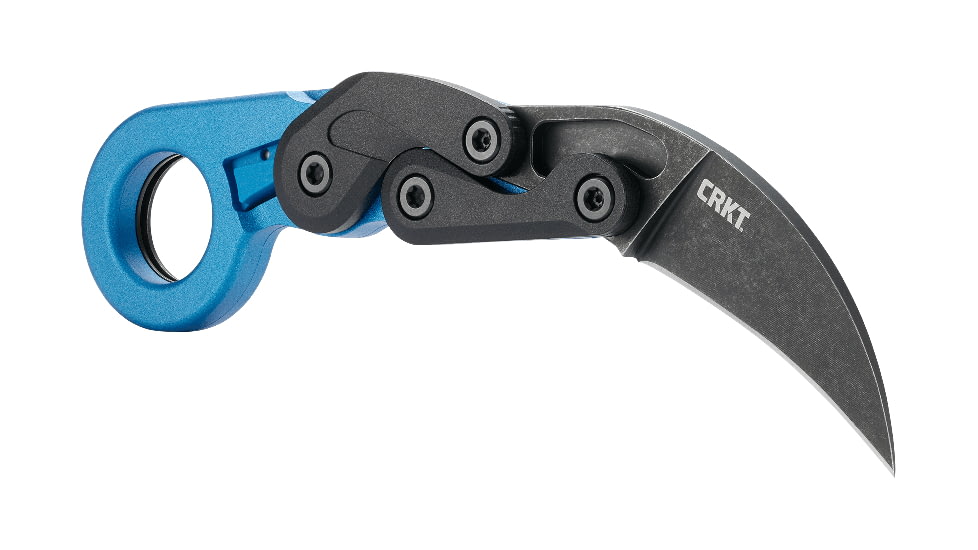 CRKT Provoke Folding Knife, 2.47in, 1.4116 Steel, Plain Edge w/Kinematic, Blue Handle, 4041B