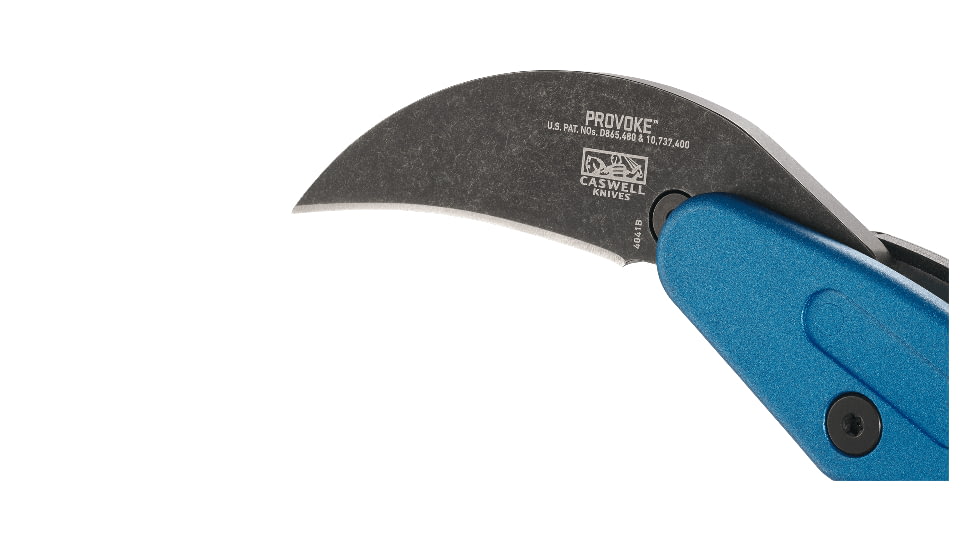 CRKT Provoke Folding Knife, 2.47in, 1.4116 Steel, Plain Edge w/Kinematic, Blue Handle, 4041B
