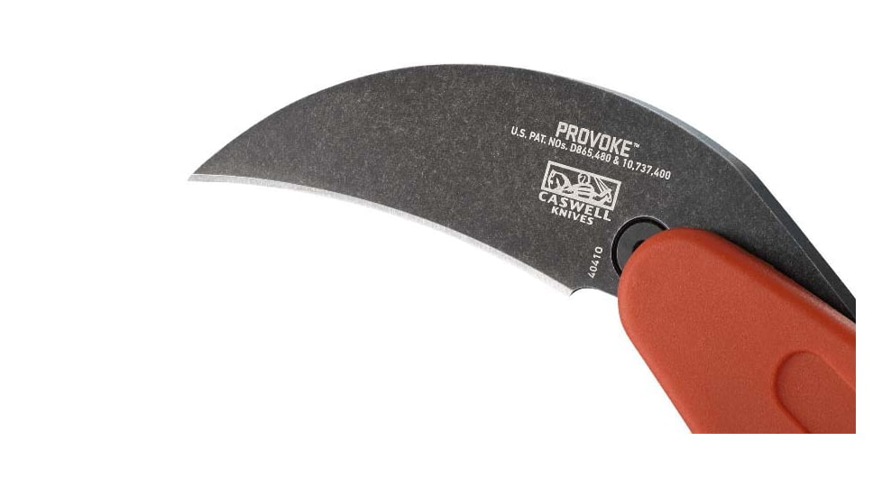 CRKT Provoke Folding Knife, 2.47in, 1.4116 Steel, Plain Edge w/Kinematic, Red Handle, 4041R