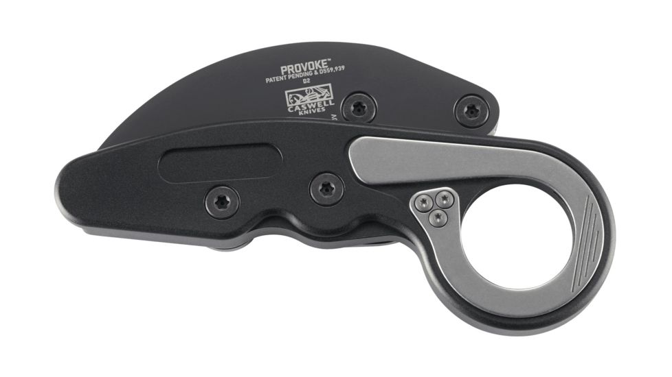 CRKT Provoke - With Veff Serrations, Designed By Joe Caswell in Newbury Park, Folding Knife W/Kinematic, 2.4in, Plain Edge, Titanium Nitride Finish, T6 Aluminum Handle, 4040V