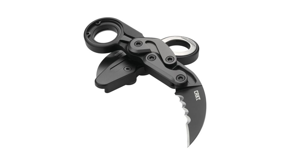 CRKT Provoke - With Veff Serrations, Designed By Joe Caswell in Newbury Park, Folding Knife W/Kinematic, 2.4in, Plain Edge, Titanium Nitride Finish, T6 Aluminum Handle, 4040V