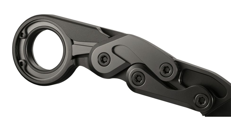 CRKT Provoke - With Veff Serrations, Designed By Joe Caswell in Newbury Park, Folding Knife W/Kinematic, 2.4in, Plain Edge, Titanium Nitride Finish, T6 Aluminum Handle, 4040V