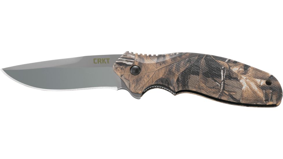 CRKT Shenanigan Camo by Onion Design Folding Knife, 3.25in Blade and RealTree Xtra Green Camo Handle K481CXP