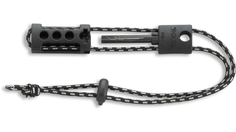 CRKT SparkN Sharp - Tungsten Carbide Sharpener &amp; Fire Starter with Lanyard &amp; Keychain Loop 9081