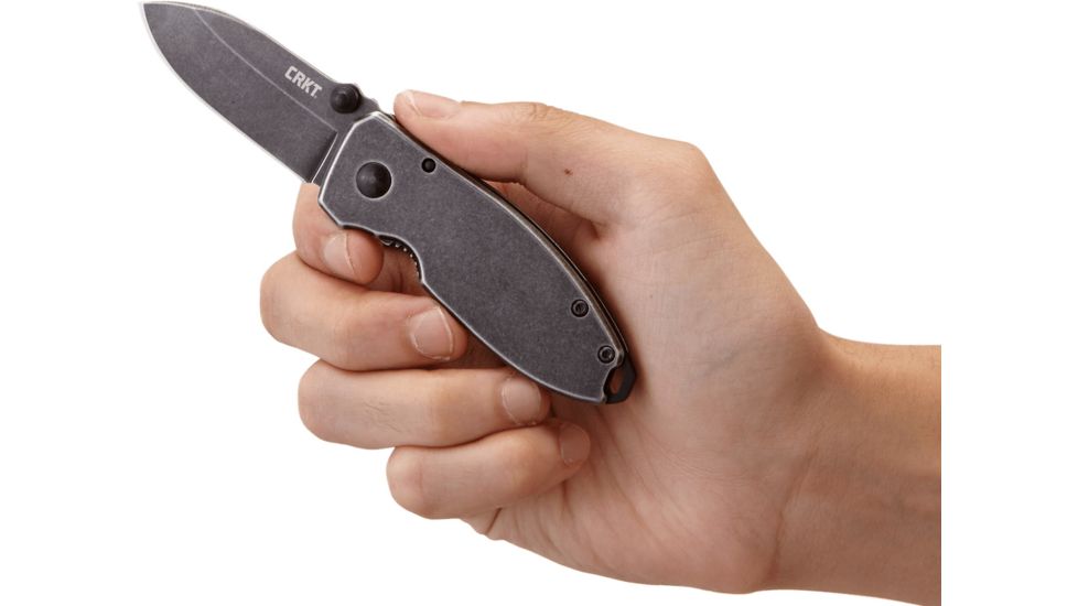 CRKT Squid Folding Knife with Black Stonewash Blade, Black 2490KS