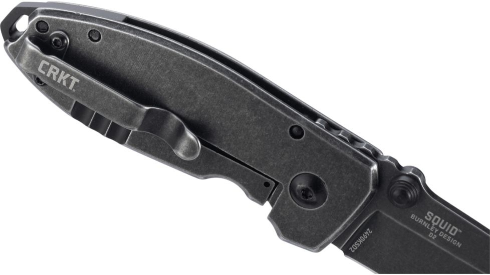 CRKT Squid Folding Knife with Black Stonewash Blade, Black 2490KS