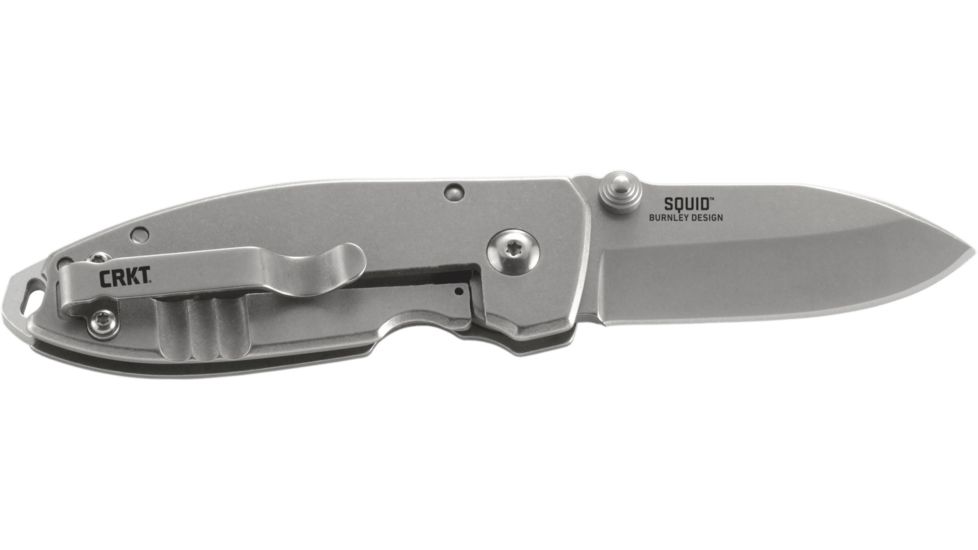 CRKT Squid Folding Knife with Stainless Steel Blade, Silver 2490