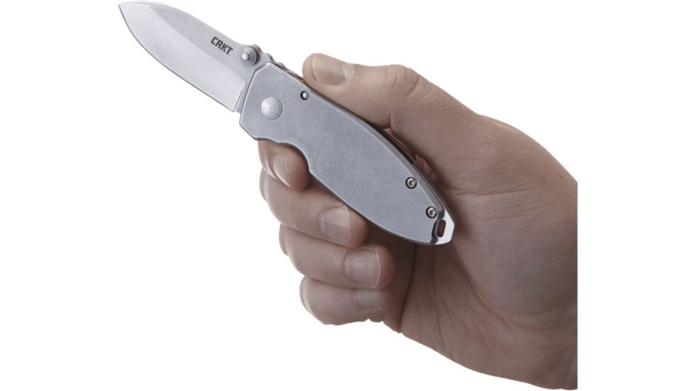 CRKT Squid Folding Knife with Stainless Steel Blade, Silver 2490