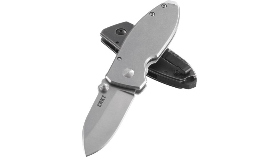 CRKT Squid Folding Knife with Stainless Steel Blade, Silver 2490