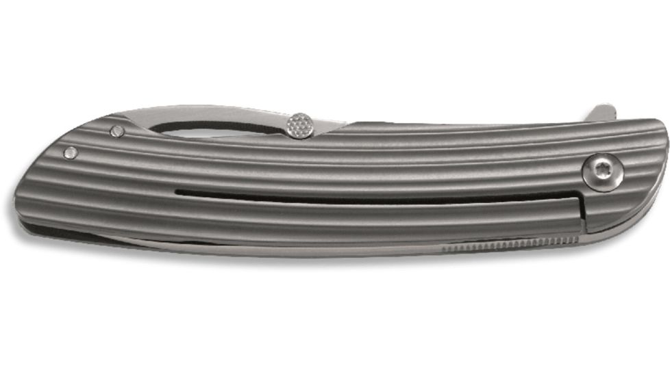 CRKT Swindle Folding Knife by Onion Design, 3.2in Blade and Grooved Handle K241XXP