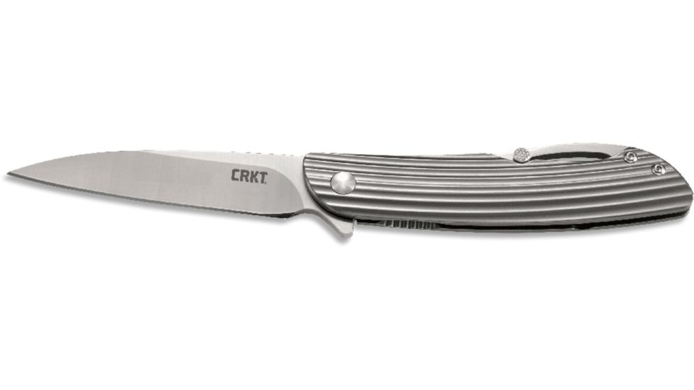 CRKT Swindle Folding Knife by Onion Design, 3.2in Blade and Grooved Handle K241XXP