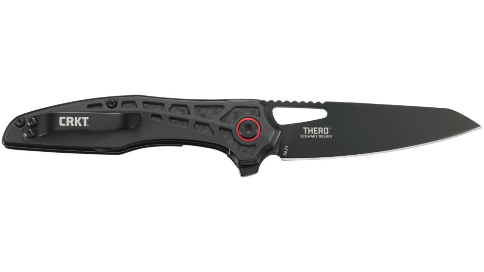 CRKT Thero, Designed By T.J. Schwarz in Boise, Folding Knife W/Liner Lock, 3.08in, Plain Edge, Oxide Finish, Glass Reinforced Nylon Handle, 6290