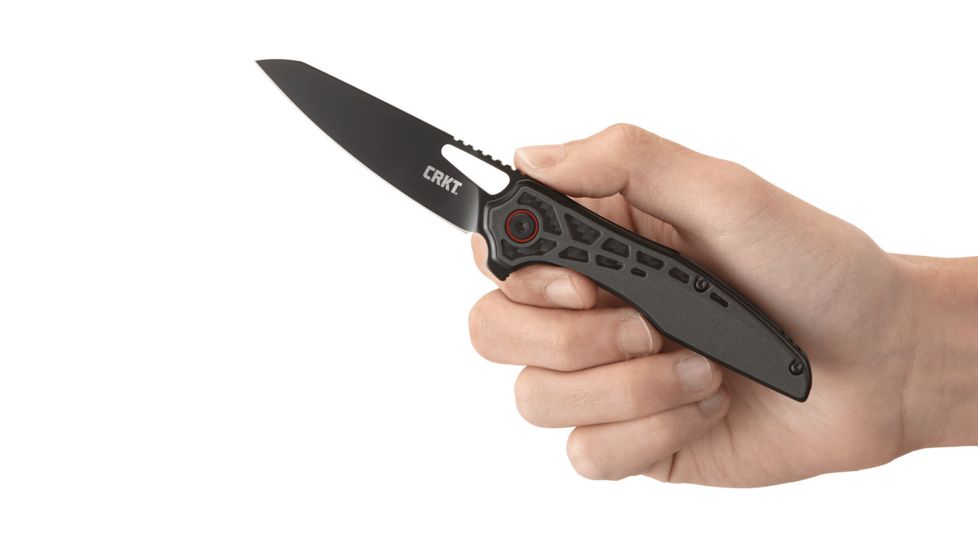 CRKT Thero, Designed By T.J. Schwarz in Boise, Folding Knife W/Liner Lock, 3.08in, Plain Edge, Oxide Finish, Glass Reinforced Nylon Handle, 6290