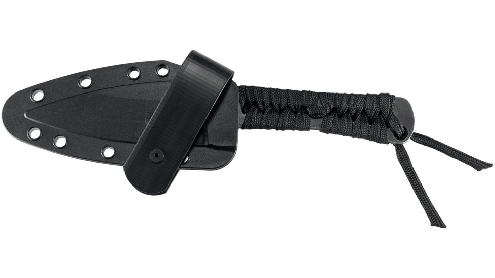 CRKT Utsidihi, Designed By Ryan Johnson Of Rmj Tactical in Chattanooga, Fixed Blade Knife W/Sheath, 3.5in, Plain Edge, Stonewash Finish, Nylon Cord Wrap, 2752