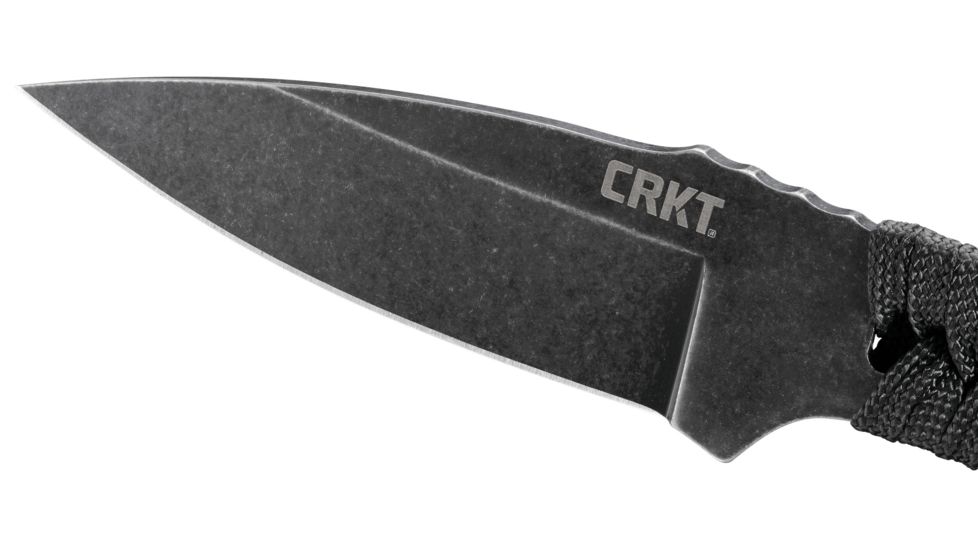CRKT Utsidihi, Designed By Ryan Johnson Of Rmj Tactical in Chattanooga, Fixed Blade Knife W/Sheath, 3.5in, Plain Edge, Stonewash Finish, Nylon Cord Wrap, 2752