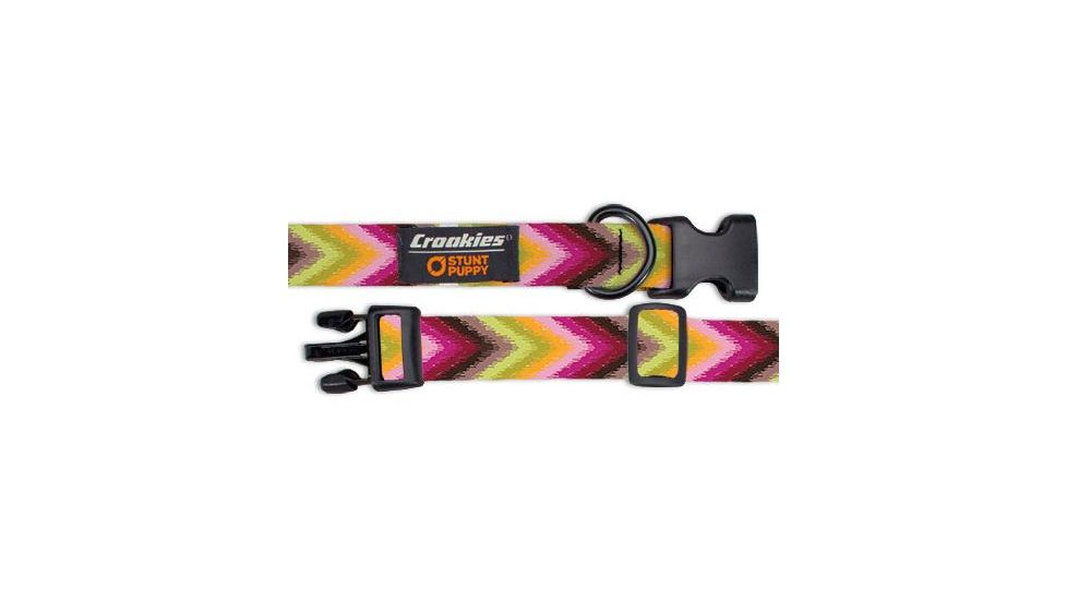 Croakies Dog Collar, Large, Chevron Limefest, Chevron Limefest, Large, 90 Day Manufacturer Warranty, CRK-14520