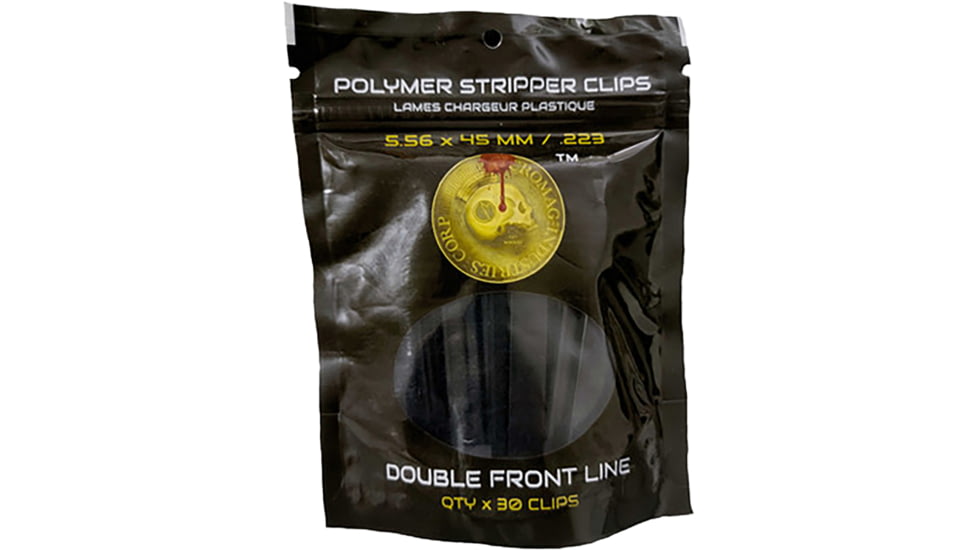 CroMag Industries Corp Stripper Clip .5.56x45mm/ 223 Polymer 30 Stripper Clips, Black, 161608