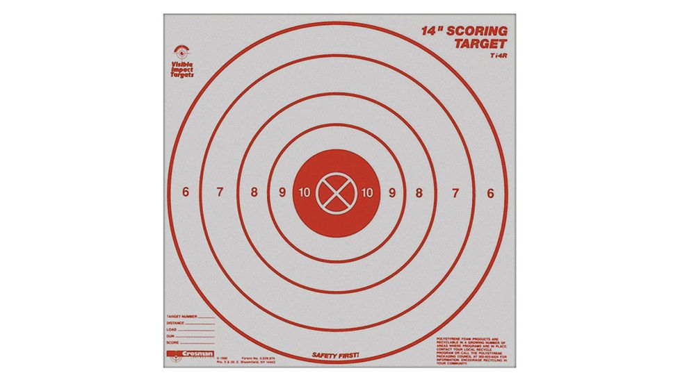 Crosman 14in. Range Target Visible Impact 5 Ring 3-Pack 73962