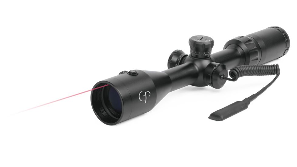 CenterPoint 4-12x42mm Rifle Scope w/ Integrated Laser, TAG Reticle, 1in Tube, LR412RL1