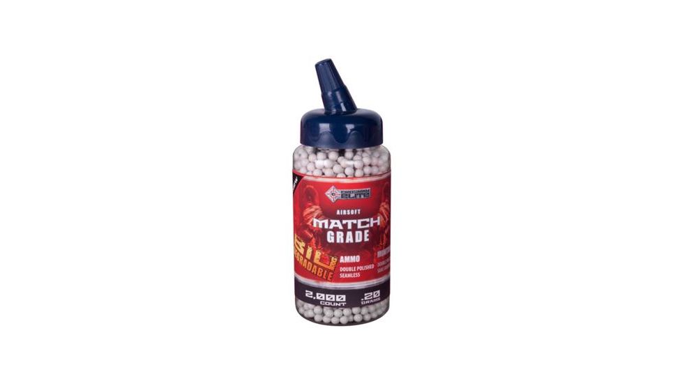 Crosman Biodegradable Match Grade Airsoft Ammo,6mm,.20g,2000 Count 257322