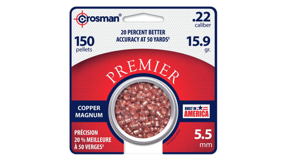Crosman CopperMagPrmrDomedPellet .22 14.gr /150 CPD22