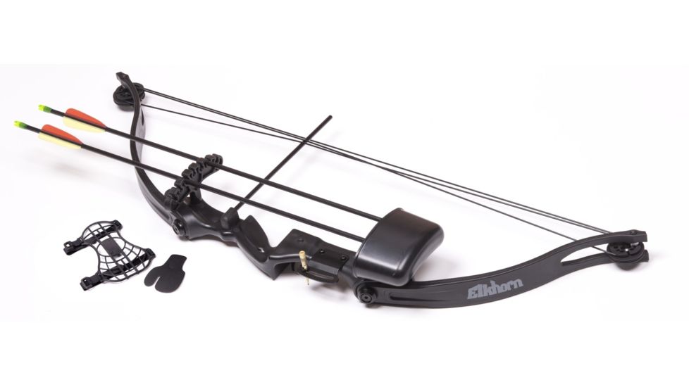 CenterPoint Elkhorn Jr Compound Bow/ 17-21lb Draw Weight/26in Max Draw/ Right Handed, Black, ABY1721