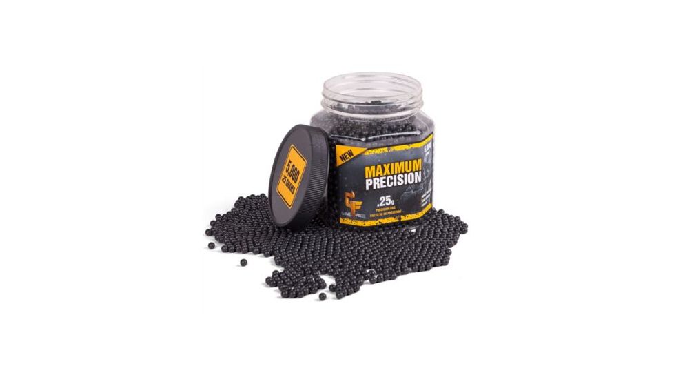 Crosman Game Face Airsoft Maximum Precision Airsoft Ammo,6mm,.25g,Black,5000 Count 257319