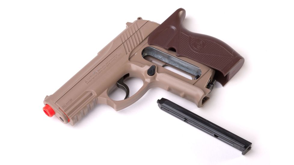 Crosman Marines CP01 Airsoft Pistol, Tan/Brown, MCCP01