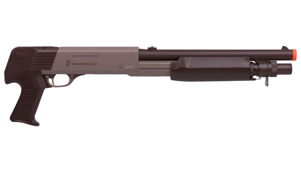 Crosman SS02 Pump Shotgun Airsoft Gun, Tan/Brown, 54001