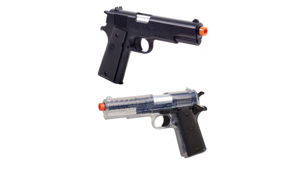 Crosman Stinger P311 6mm Airsoft Pistol, Black, Clear Black