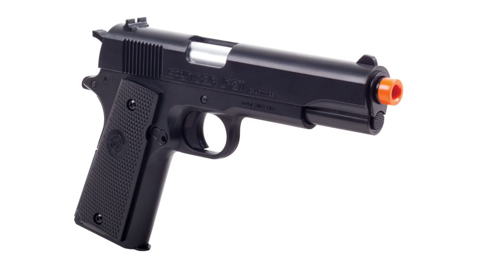 Crosman Stinger P311 6mm Spring Powered Single Shot Airsoft Pistol, Black, ASP311B
