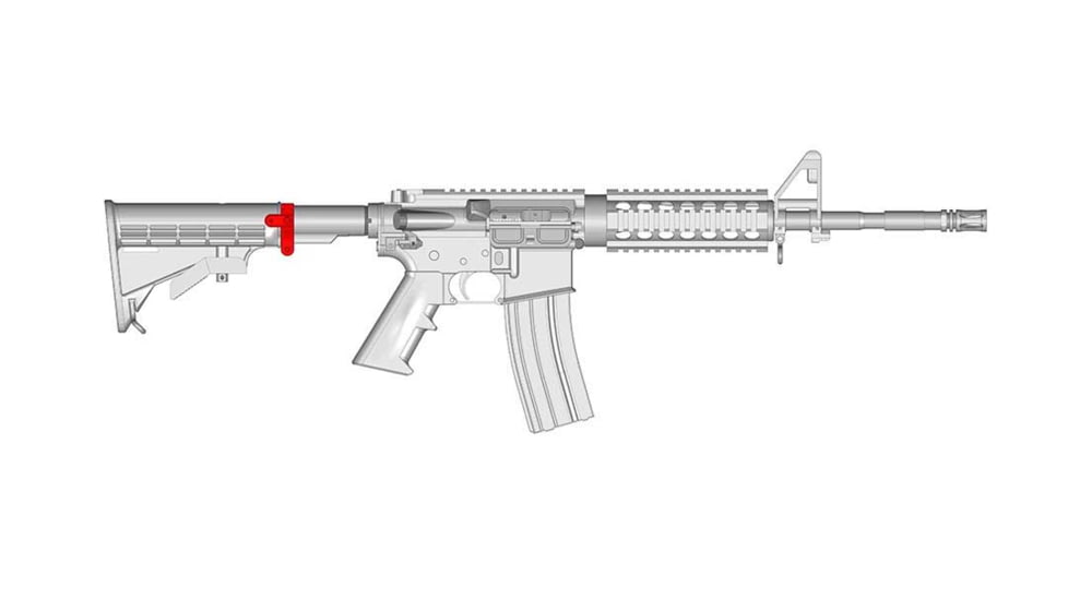 Cross Armory AR-15 Stock Lock, Stock Adaptor AR Platform, 7075-T6 Aluminum, crSL