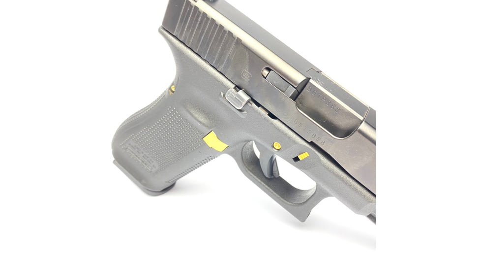 Cross Armory Glock 3-Piece Kit, 3 Pin Set, Extended Mag Catch, Extended Slide Lock, Gen 5, Gold, CRG5OKGD