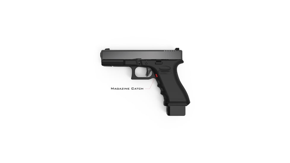 Cross Armory Glock 3-Piece Kit, 3 Pin Set, Extended Mag Catch, Extended Slide Lock, Gen 1-3, Red, Small, CRGOKRD